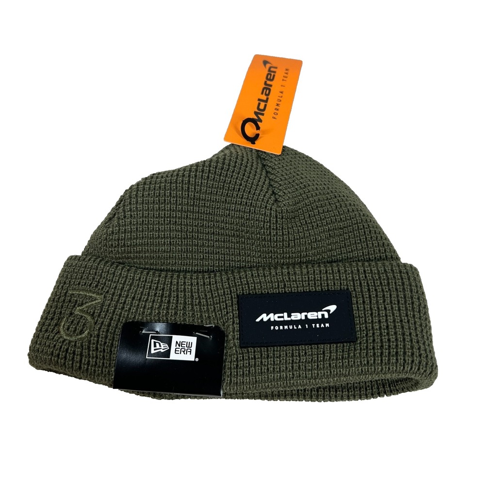 New Era McLaren Racing Formula 1 Short Cuff Beanie Hat Green F1 Team Logo Cap